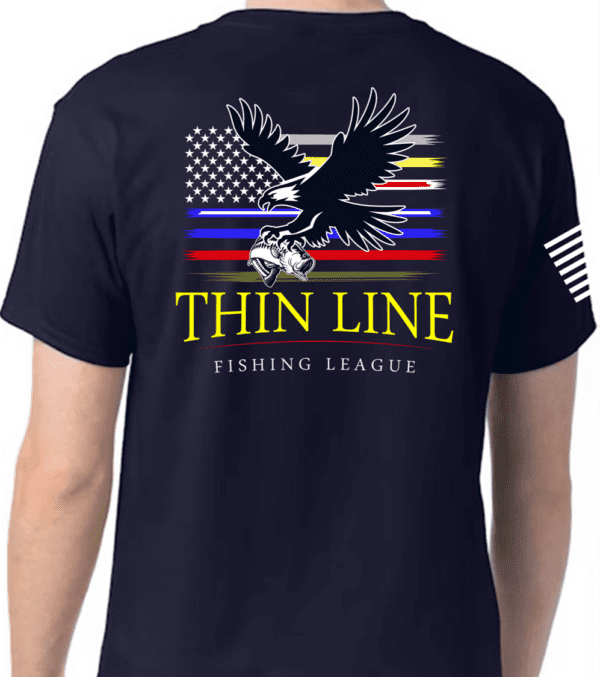 Thin Line Fishing League Shirt Back