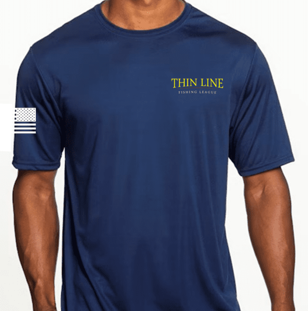 Thin Line Fishing League Performance Tee Blue