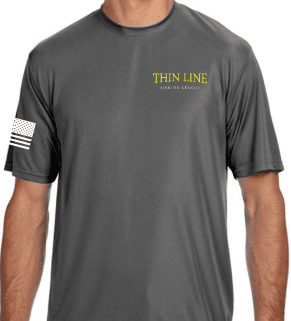 Thin Line Fishing League Performance Tee Grey