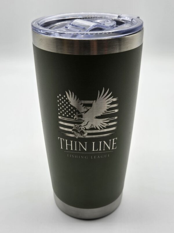 20oz Tumbler Black | Thin Line Fishing League