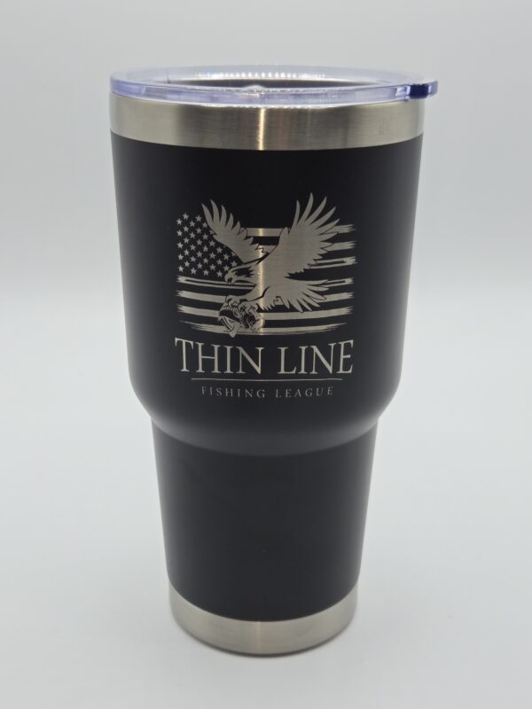 Thin Line Fishing League 30oz Tumbler Black