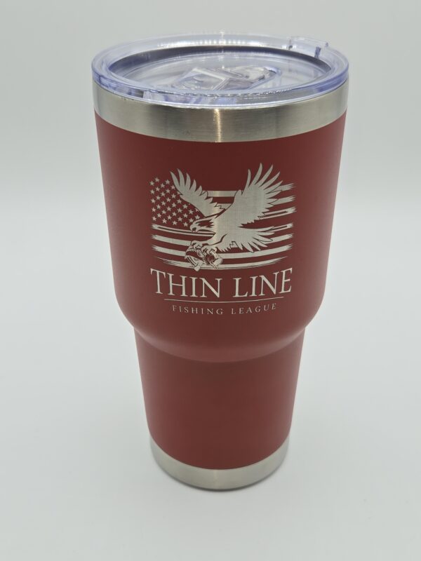 Thin Line Fishing League 30oz Tumbler Red